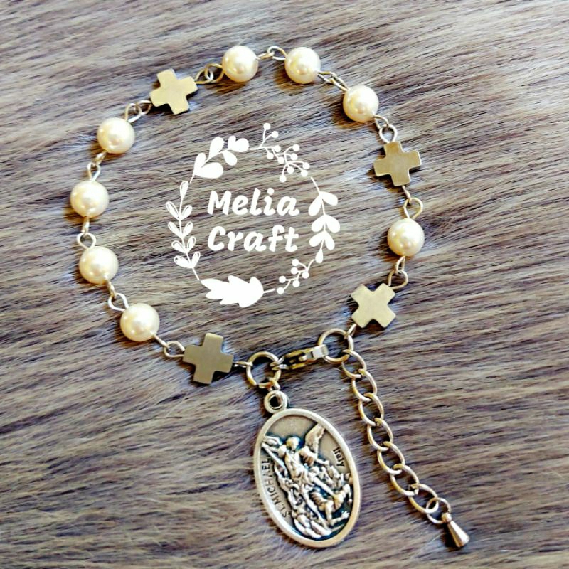 Gelang Rosario St Michael Swarovski Kristal & Pearl