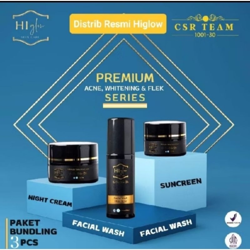 PAKET CUSTOM ACNE (AC)  WHITENING (W)FLEK (N) HI GLOW SKINCARE