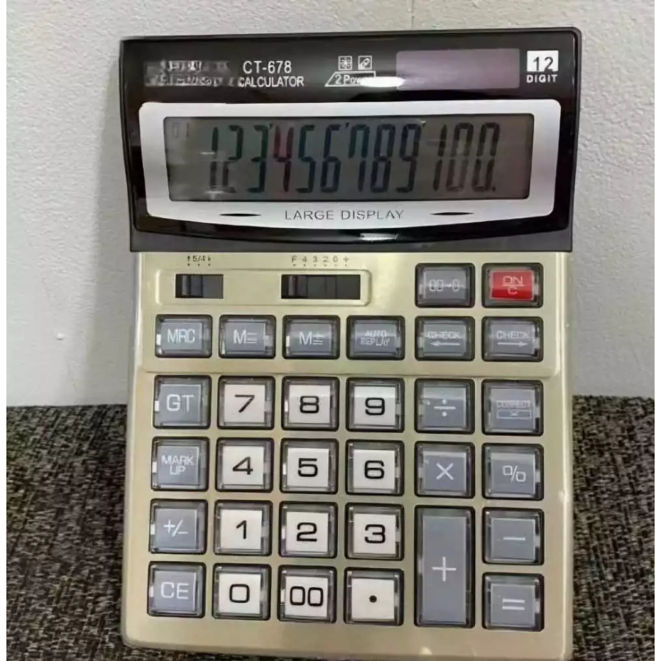

Calculator Kalkulator CT 678 Kalkulator dagang 12 Digit Silver RB9
