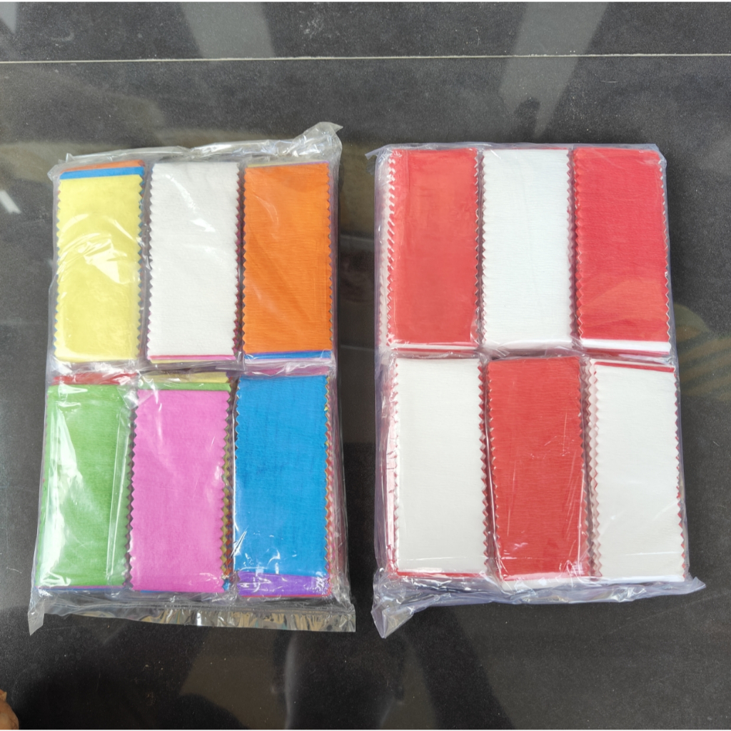 

(perpack) kertas krep potong / kertas krep potong merah putih