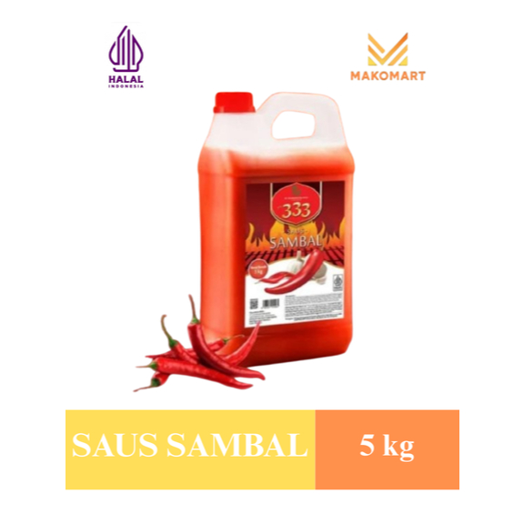 

Saus Sambal Cap 333 Jerigen 5kg | Saus Pedas Kental Cocok untuk Usaha Kuliner & Horeka