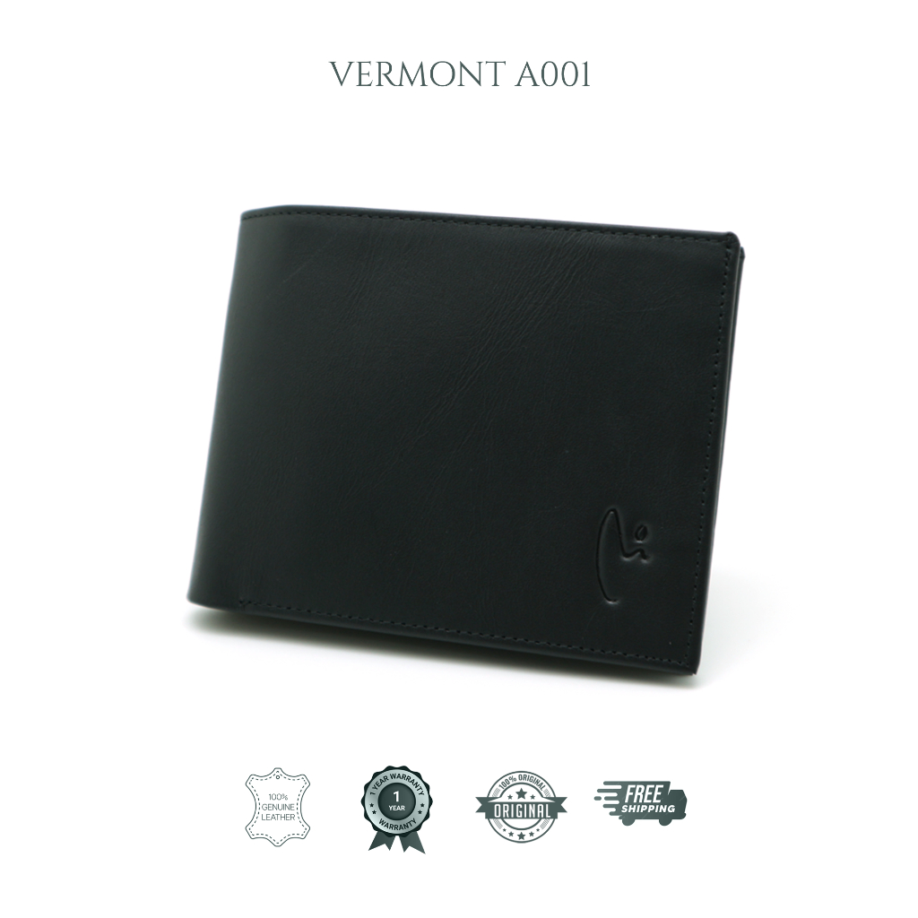 Dompet Pria Kulit Asli Branded VERMONT A001 Genuine Leather Original