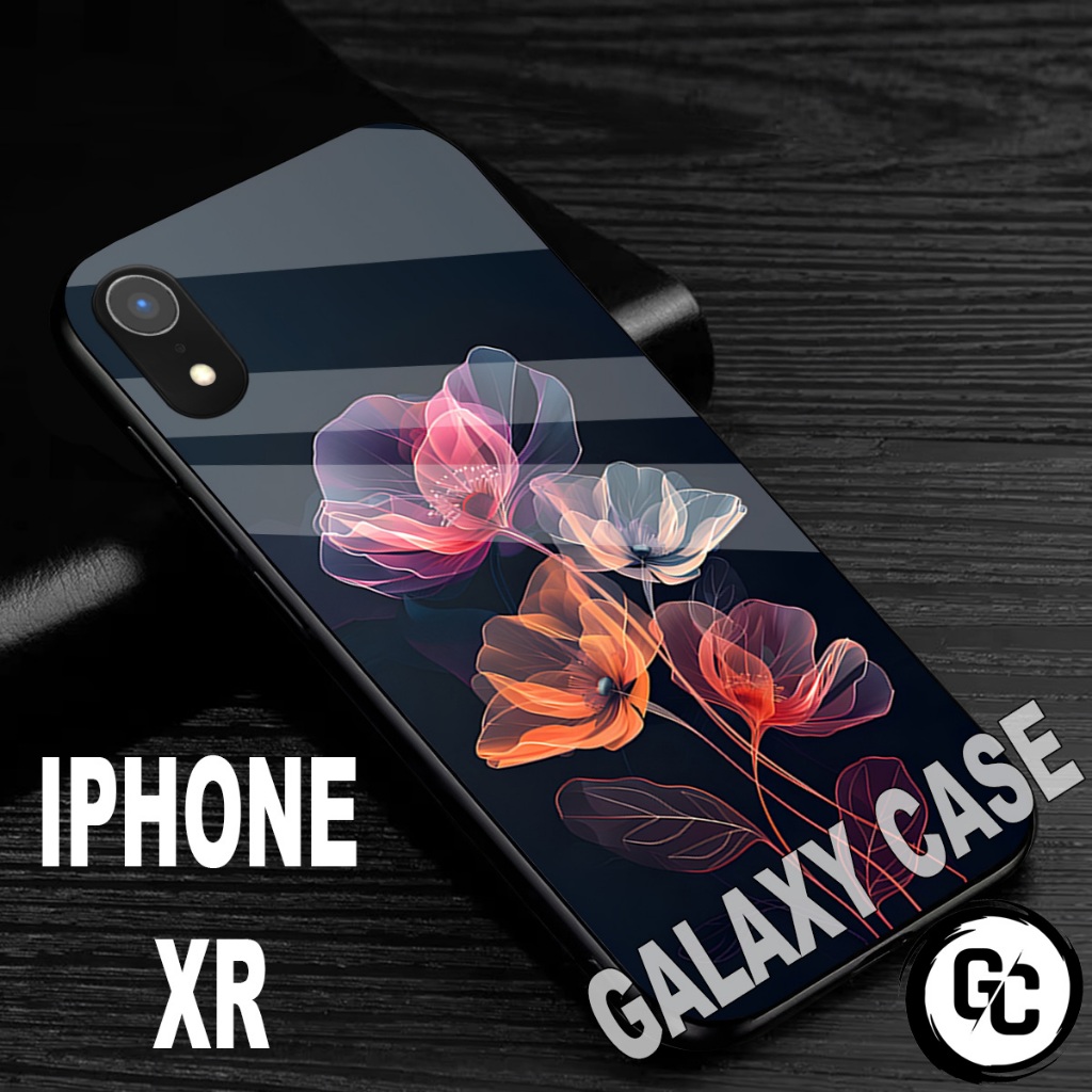 Case Hp IPHONE XR/GC28/motif gambar BUNGA/casing IPHONE XR/kesing/case/softcase/glossy