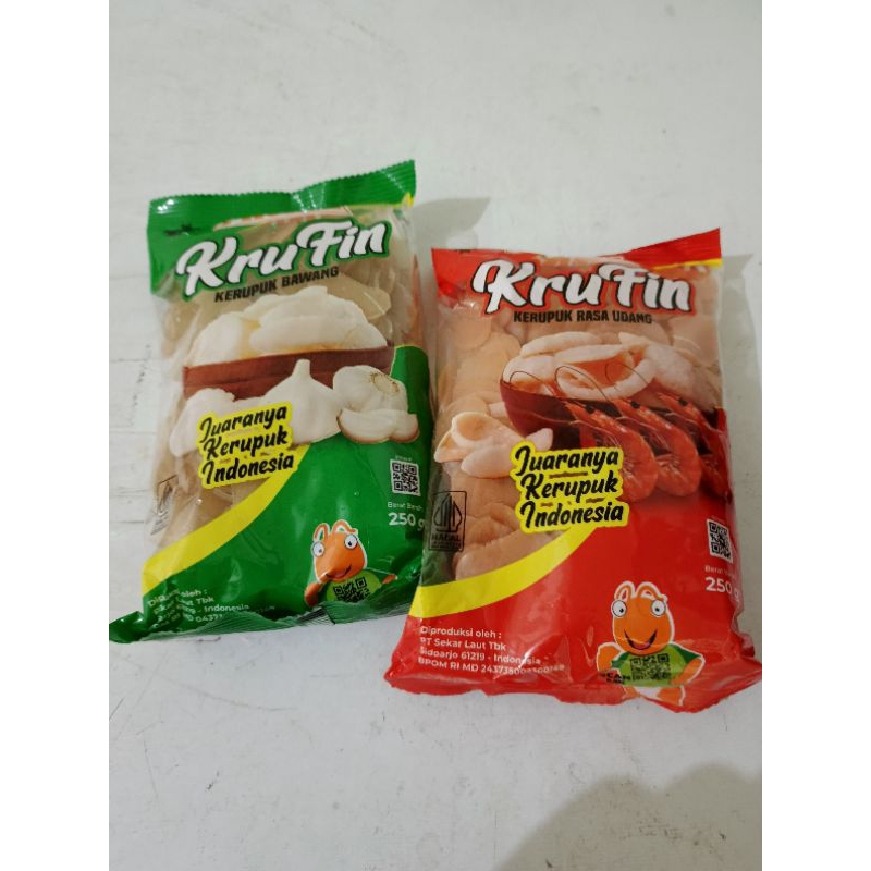 

Krufin Kerupuk mentah rasa udang bawang Finna Krupuk seblak