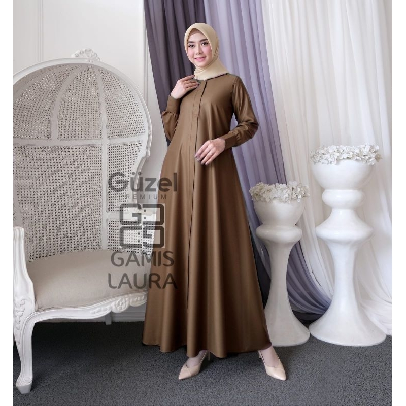 Gamis Laura Polos Bahan katun toyobo - Guzel