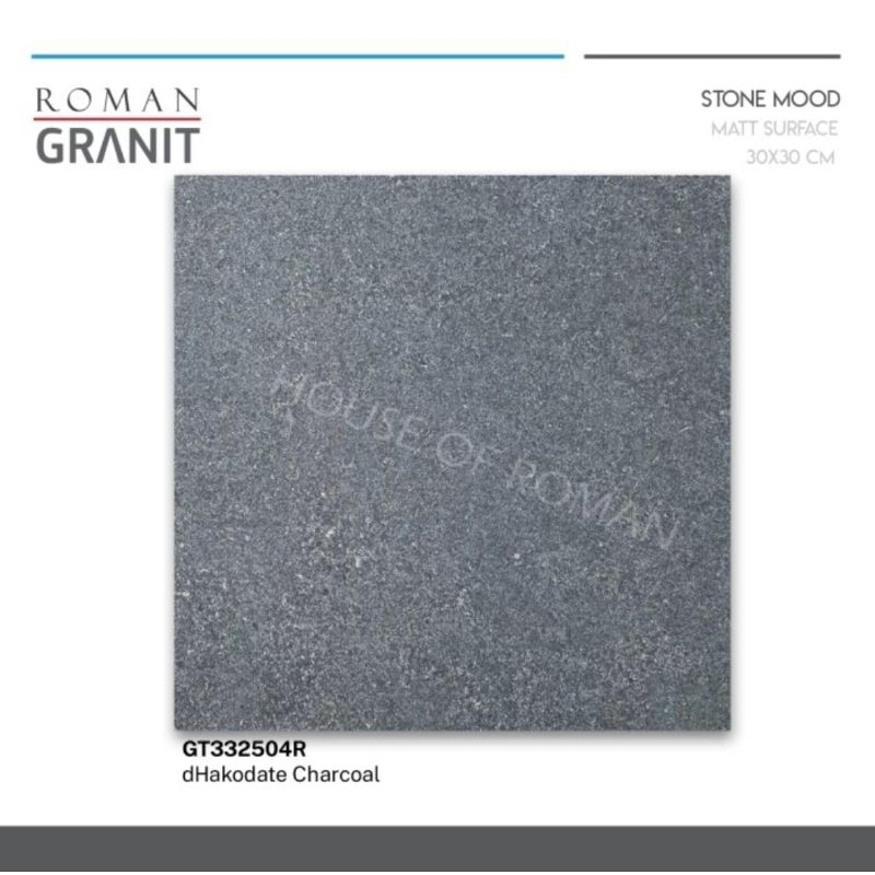 Roman Granit GT332504R dHakodate Charcoal 30x30/granit carport/granit lantai kamat mandi/granit kasa
