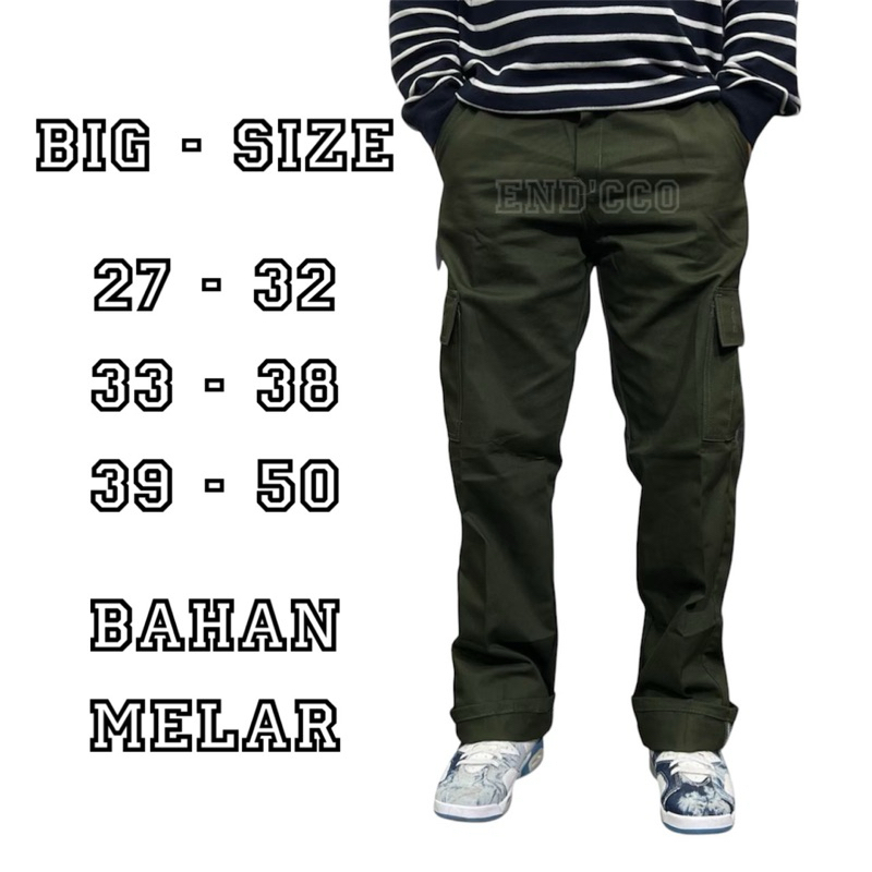 CARGO BIGSIZE 27-50 - Celana Cargo Panjang Jumbo Bigsize / Celana cargo panjang ukuran besar - Celan