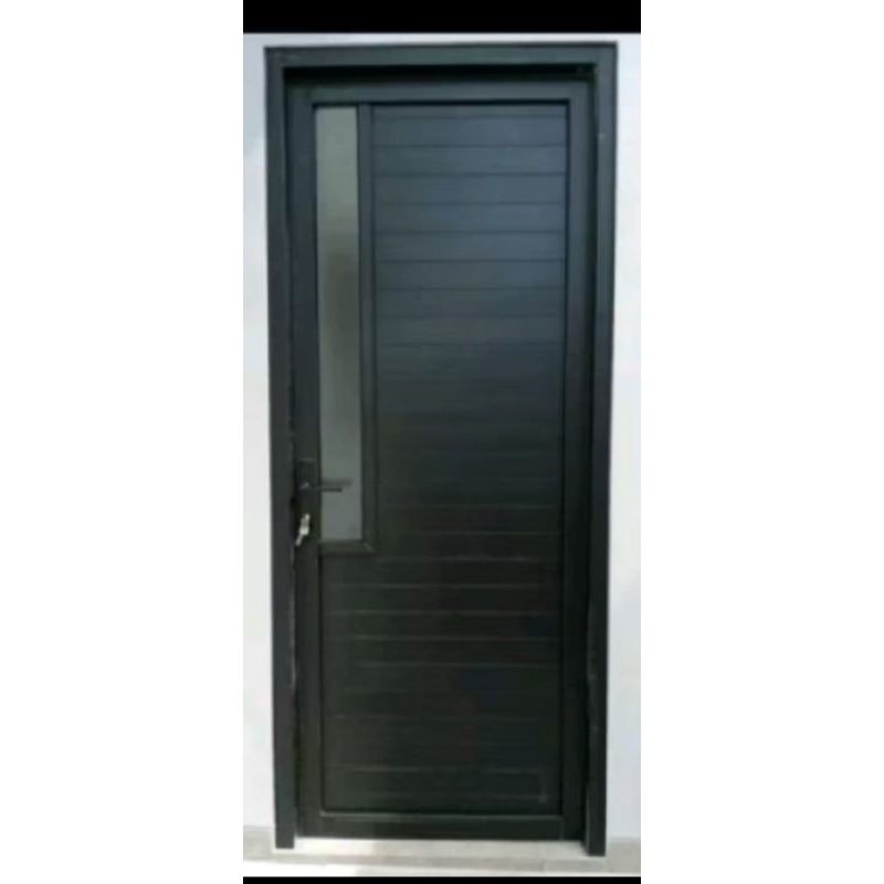 1set kusen pintu alumunium 3 in ukuran 90x200 gratis Peking kayu