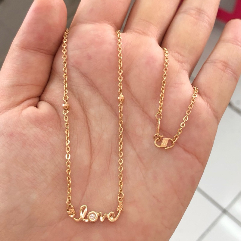 L17- KALUNG LOVE UBS 2.75GR KADAR 375 PANJANG 45CM