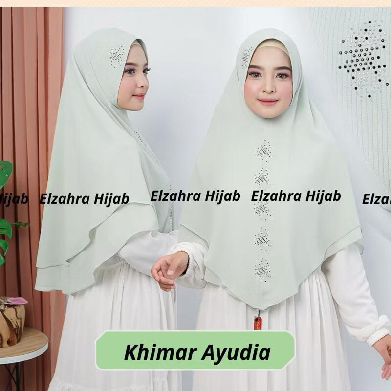 Khimar Ceruty Jilbab Ceruty Hijab ceruty Khimar Ayudia by Elzahra Hijab