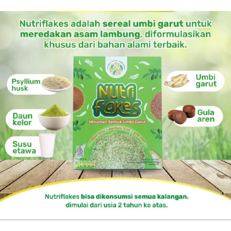 

Nutriflakes Sereal Umbi Garut - Ampuh Mengatasi Asam Lambung, Maag Dan Gerd 1 Box