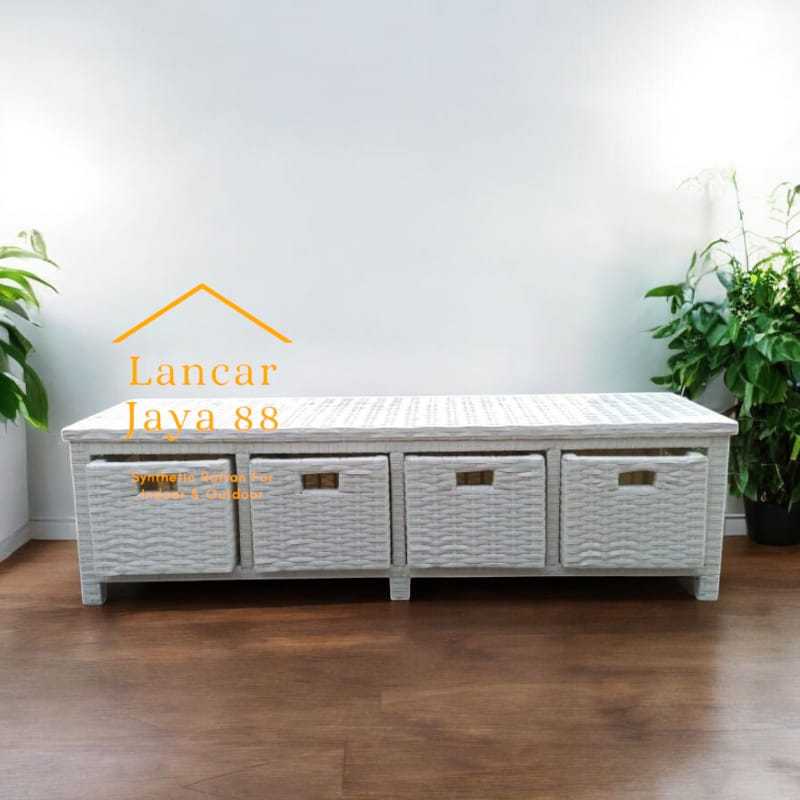Lemari Rotan Sintetis 4 Laci Minimalis