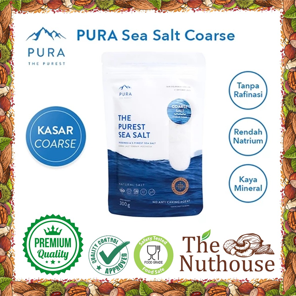 

Pura Sea Salt COARSE / KASAR (300gr) - Garam Laut Halus - Garam Organik / Natural / Murni / Sehat / Rendah Natrium [HALAL]