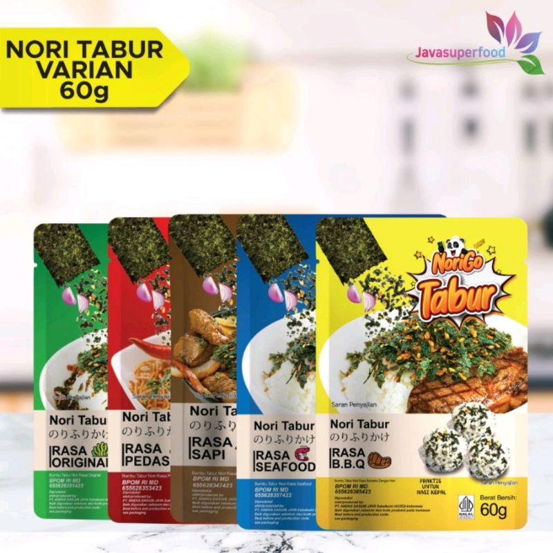 

NoriGo Nori Tabur Original Spicy BBQ Rumput Laut Panggang Tabur 60gr