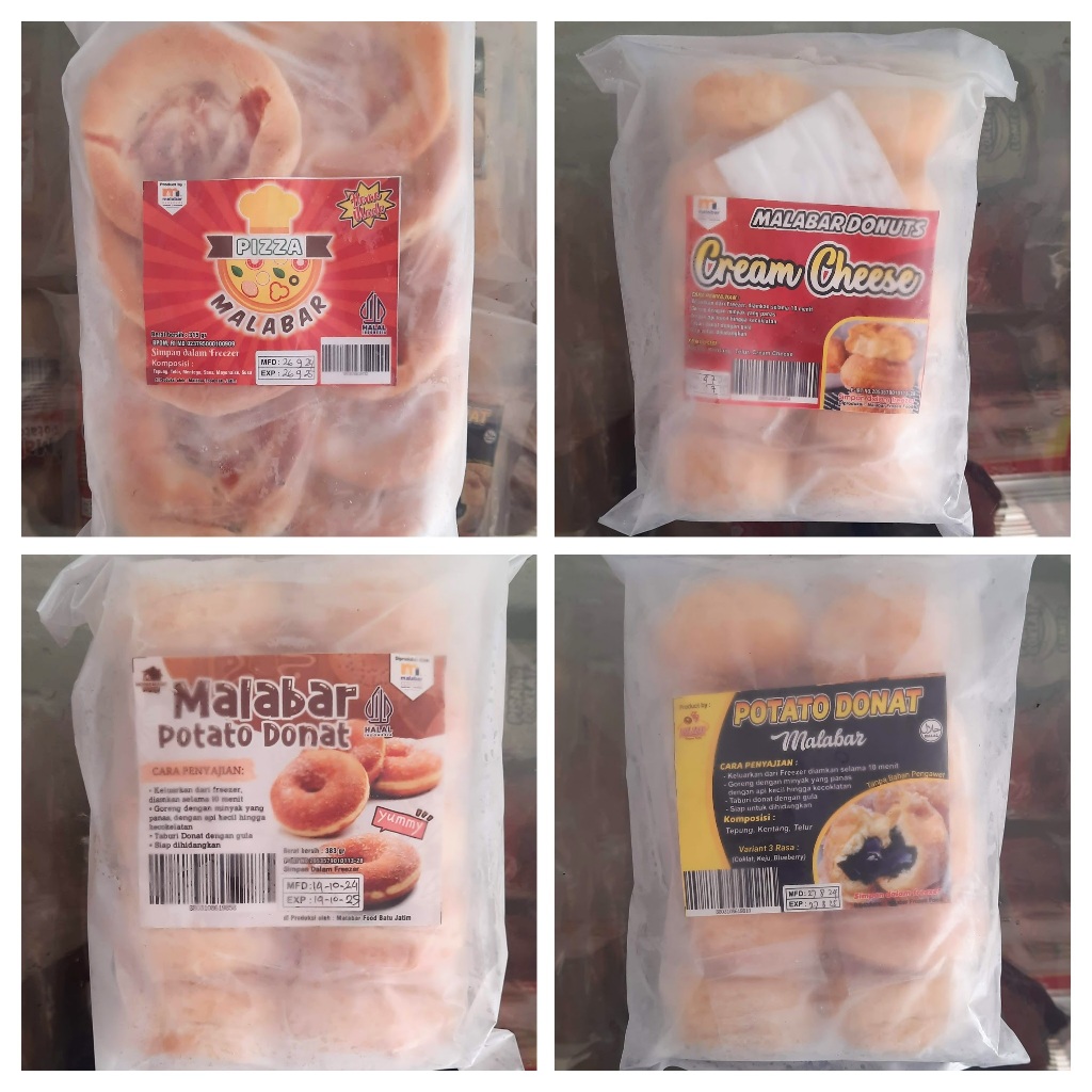 

MALABAR Pizza Mini & Donat Frozen | Donat Ori, Mix, Cream Cheese | Snack Beku Praktis & Lezat!