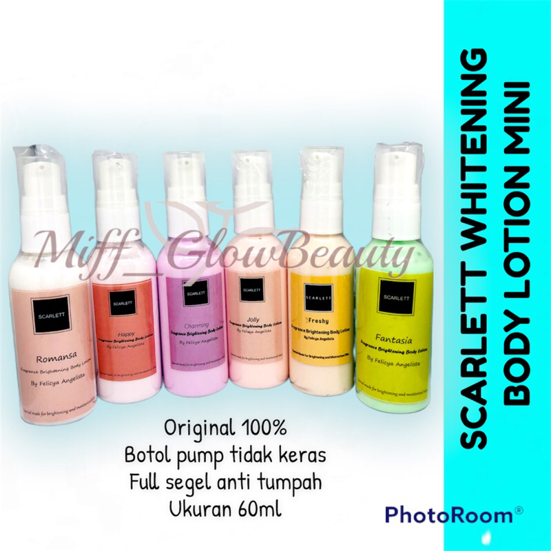 Scarlett Whitening Body lotion mini 60ml 30ml original 100%
