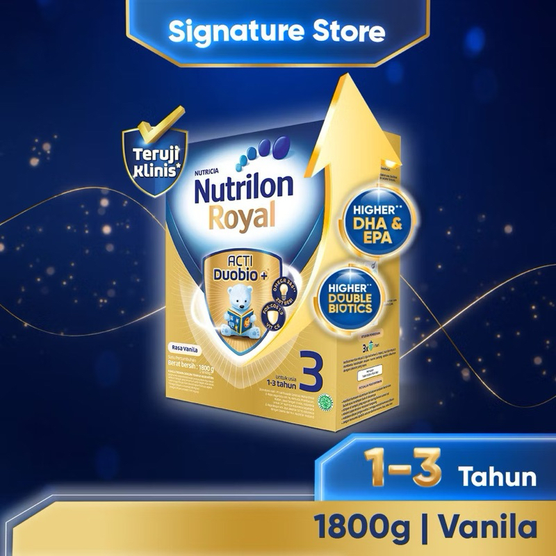 

Nutrilon Royal 3 (1-3 Tahun) Susu Pertumbuhan Anak Vanila 1800gr