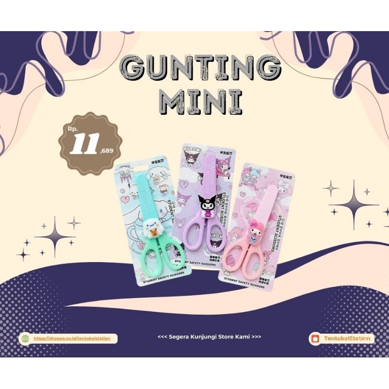 

Gunting motif karakter lucu