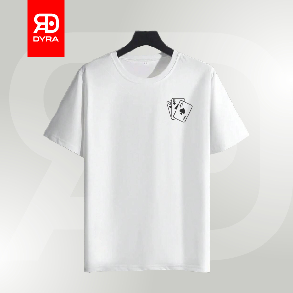 Kaos Distro Pria Wanita Unisex, Kaos Casual Remi, T-Shirt Remi As King Queen Cotton Premium Dyra