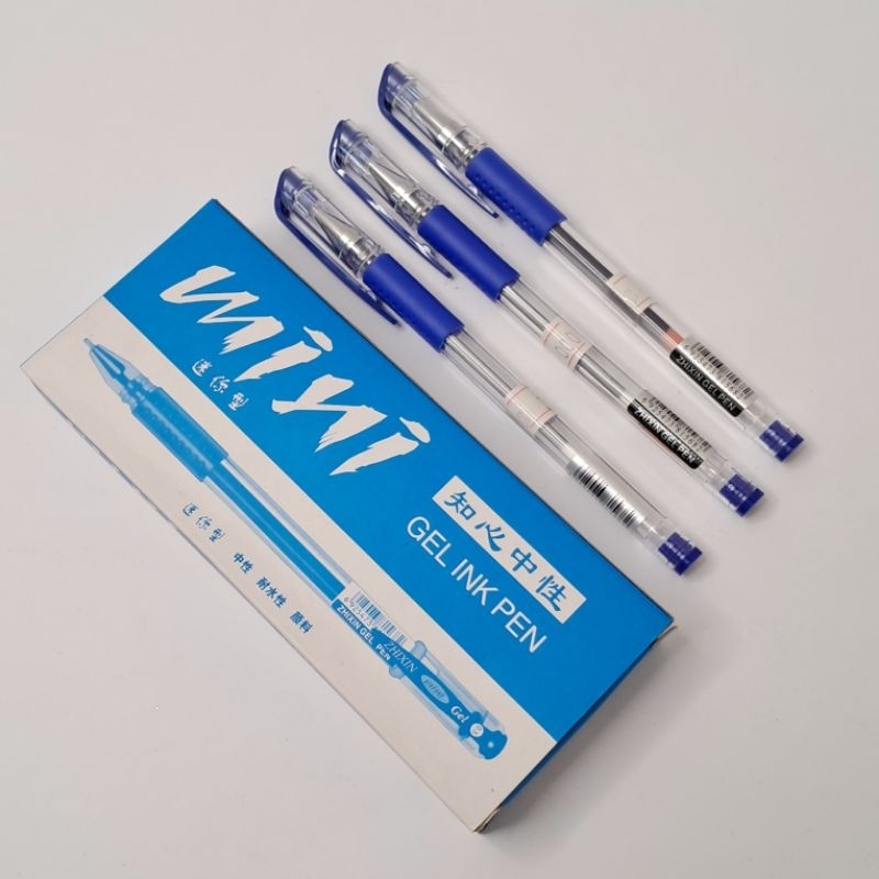 

Pulpen zhi xin mini gel 0.5mm biru (12pcs)