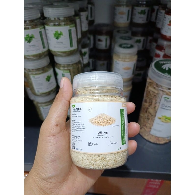 

Wijen Putih / Sesame Seed Asli 100gr KEMASAN PREMIUM