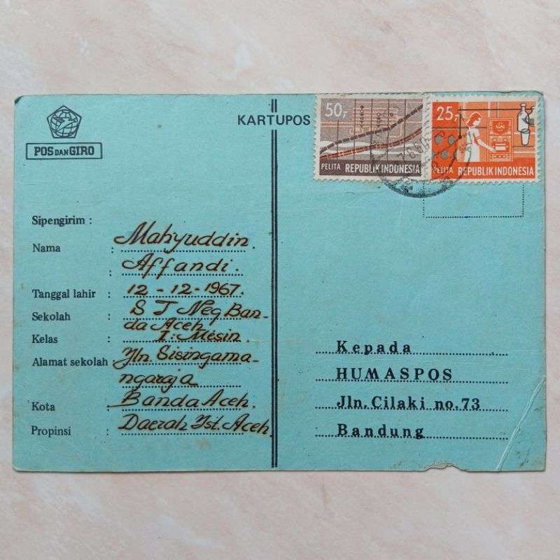

Kartu Pos Jadul Kuis Teka Teki Silang Pos a.n. Mahyuddin 1980 - YN2276
