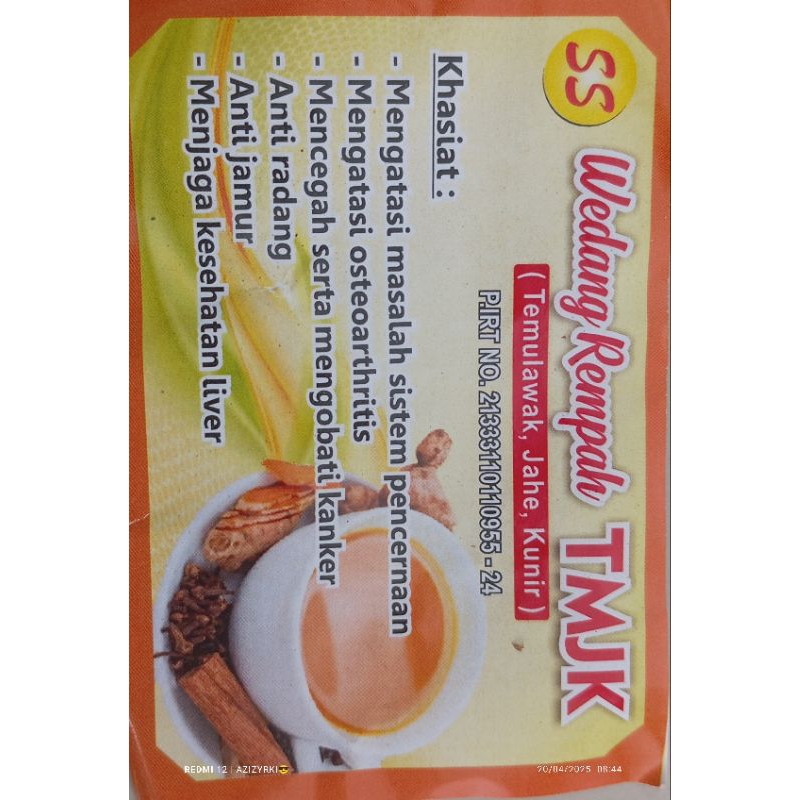 

wedang racik rempah temulawak jahe kunir