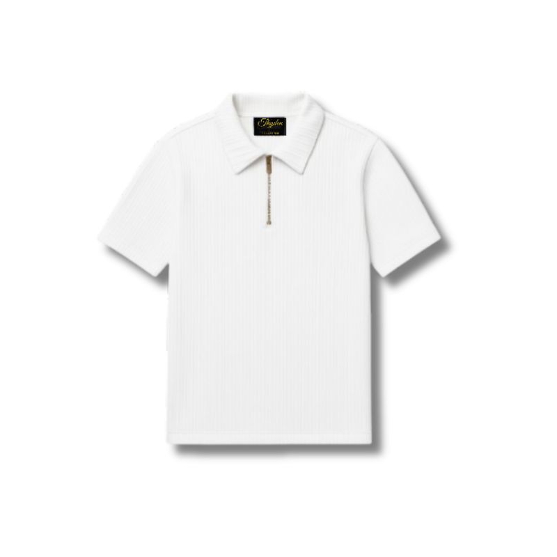 Polo Half Zip White - THYDEN
