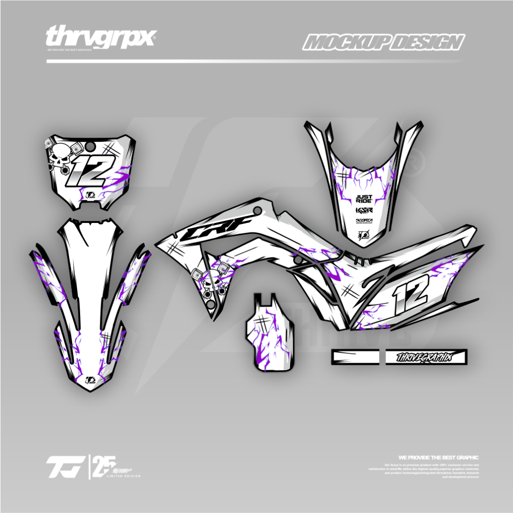 DECAL CRF 150 L FREE CUSTOM DESIGN STIKER CRF 150 L FULL BODY