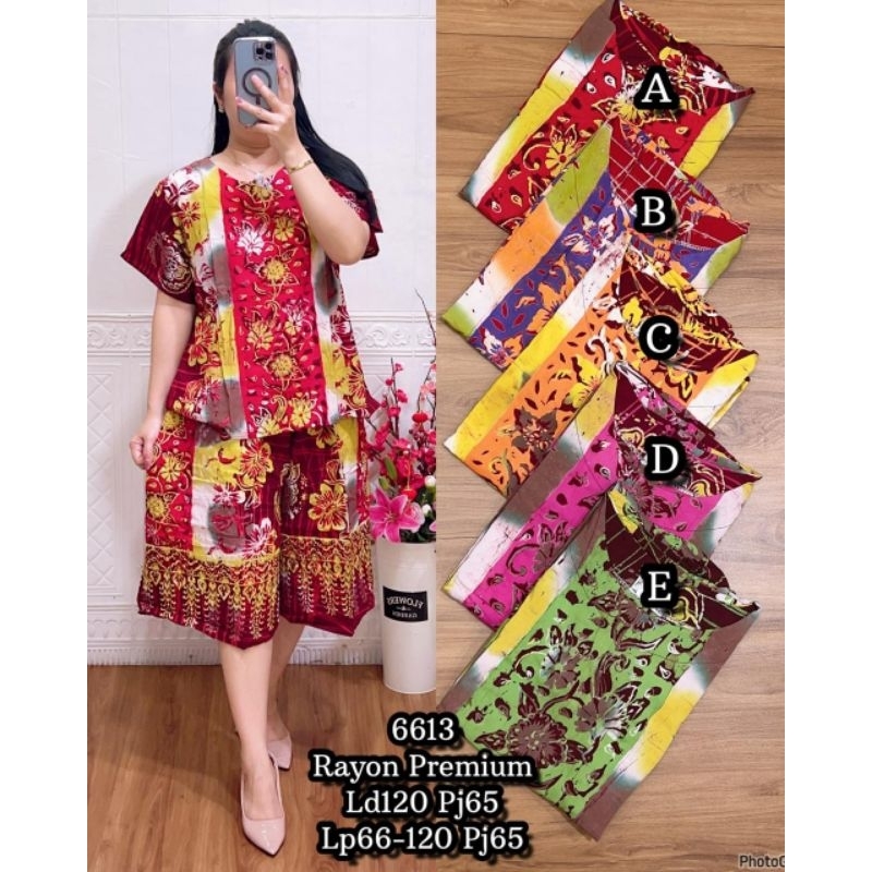 LF 6613 SETELAN KULOT BATIK PREMIUM JUMBO
