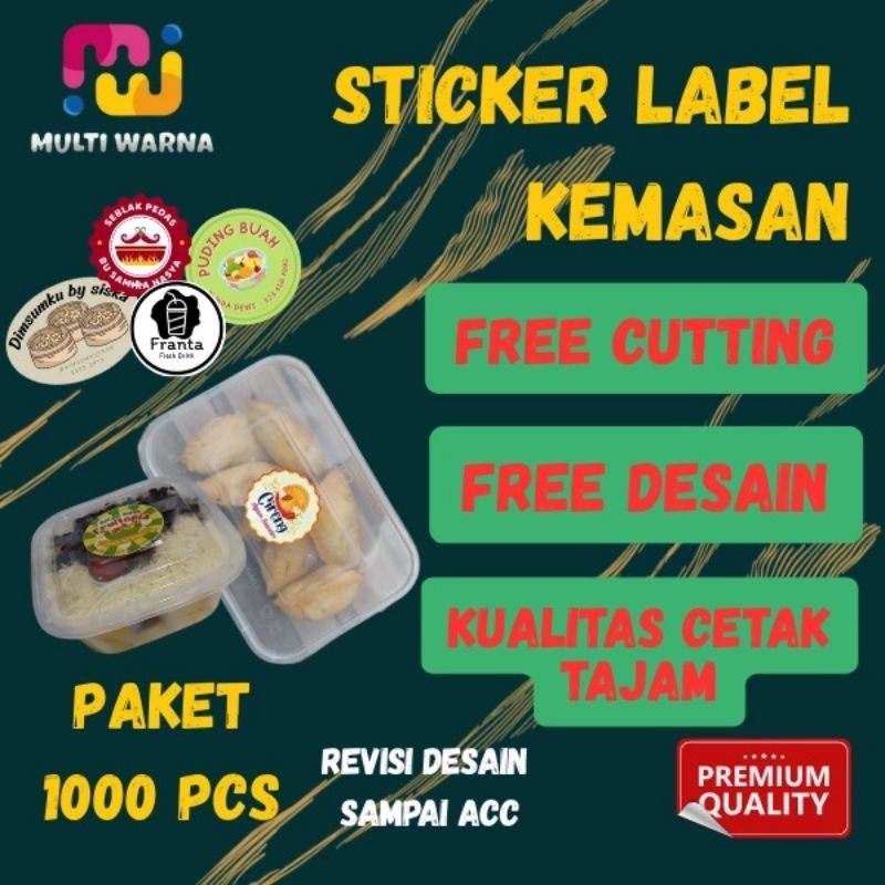

Sticker Transparan 1000 pcs- Custom Desain