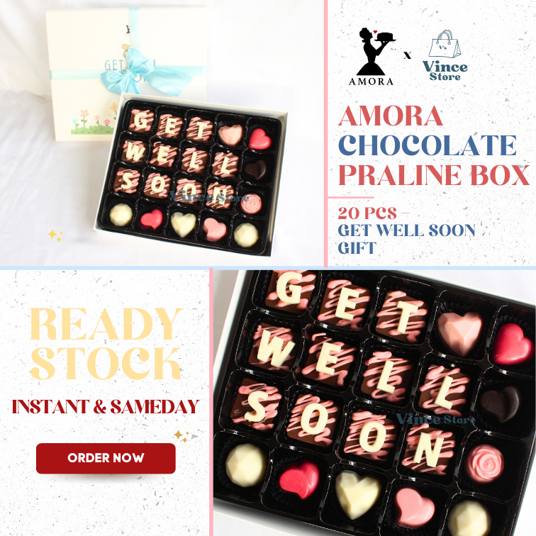 

Chocolate Praline Gift Box by Amora - Hadiah/Kado/Hampers Cokelat Get Well Soon