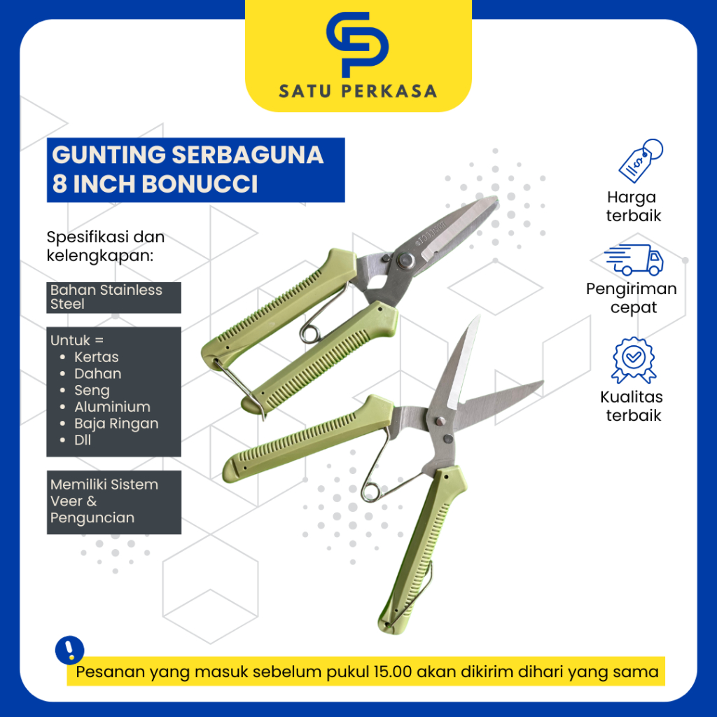 

Gunting Korea Serbaguna Multifungsi Stainless Tebal 8 Inch Bonucci