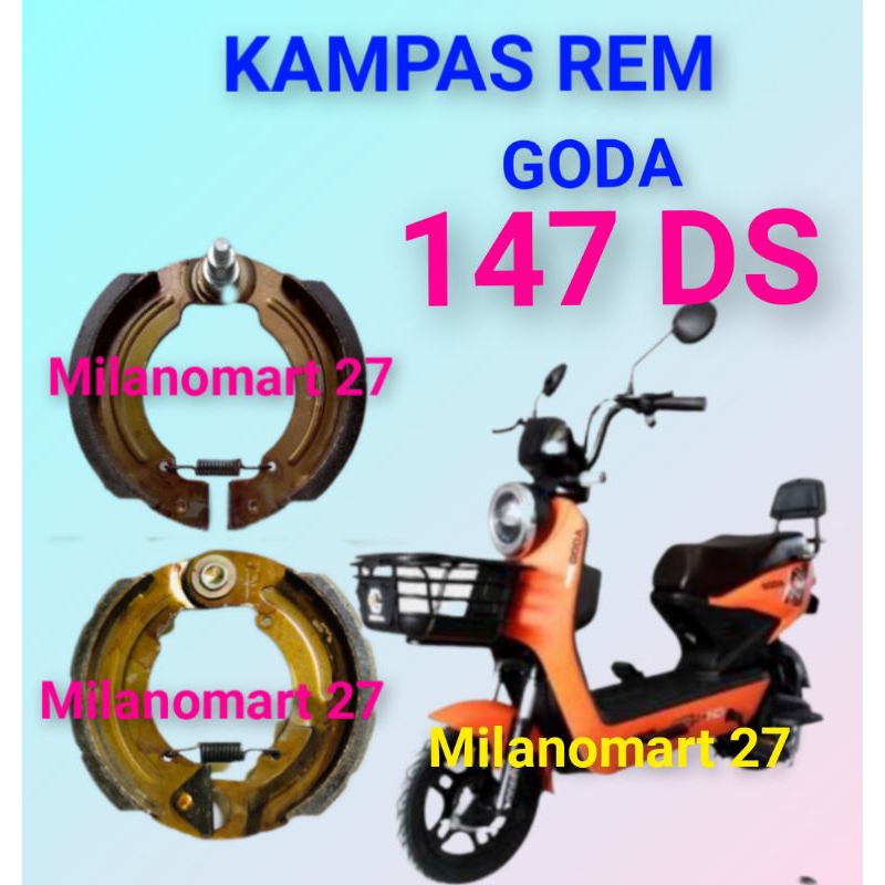 kampas rem goda 147 DS kampas rem sepeda listrik GODA 147ds