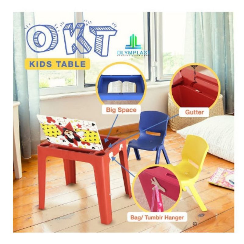MEJA + KURSI BELAJAR ANAK OLYMPLAST