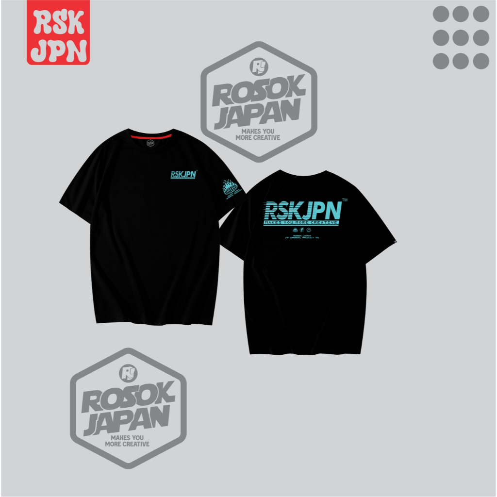 Baju Kaos ROSOK Japan RSK JPN 086 Lengan Pende MOTIF  RSK JPN SABLON PLATISOL  untuk Pria - Distro, 