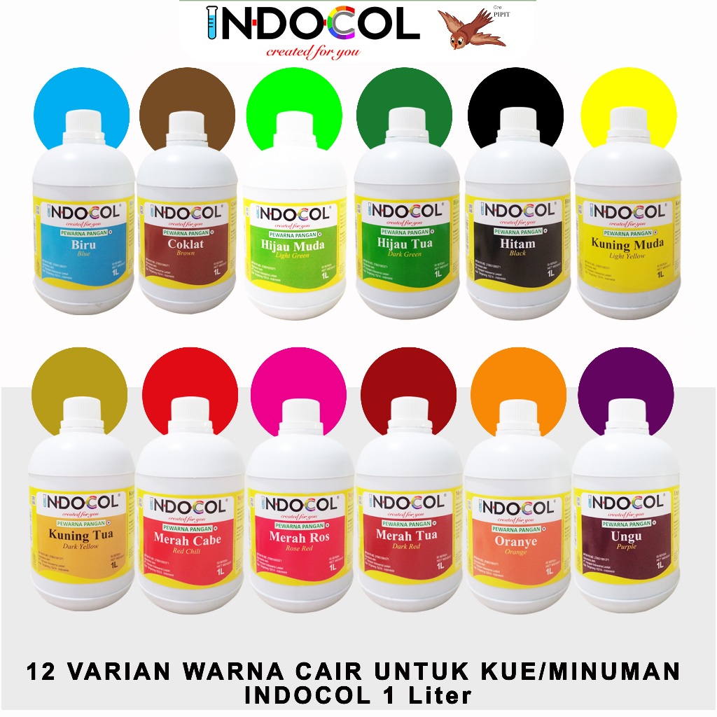 

PEWARNA MAKANAN CAIR INDOCOL (1 LITER)
