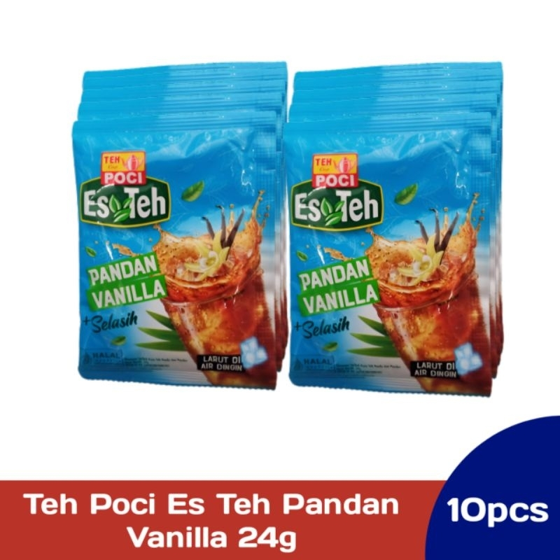 

Teh Poci Es Teh Pandan Vanilla 24g Renceng 10pcs