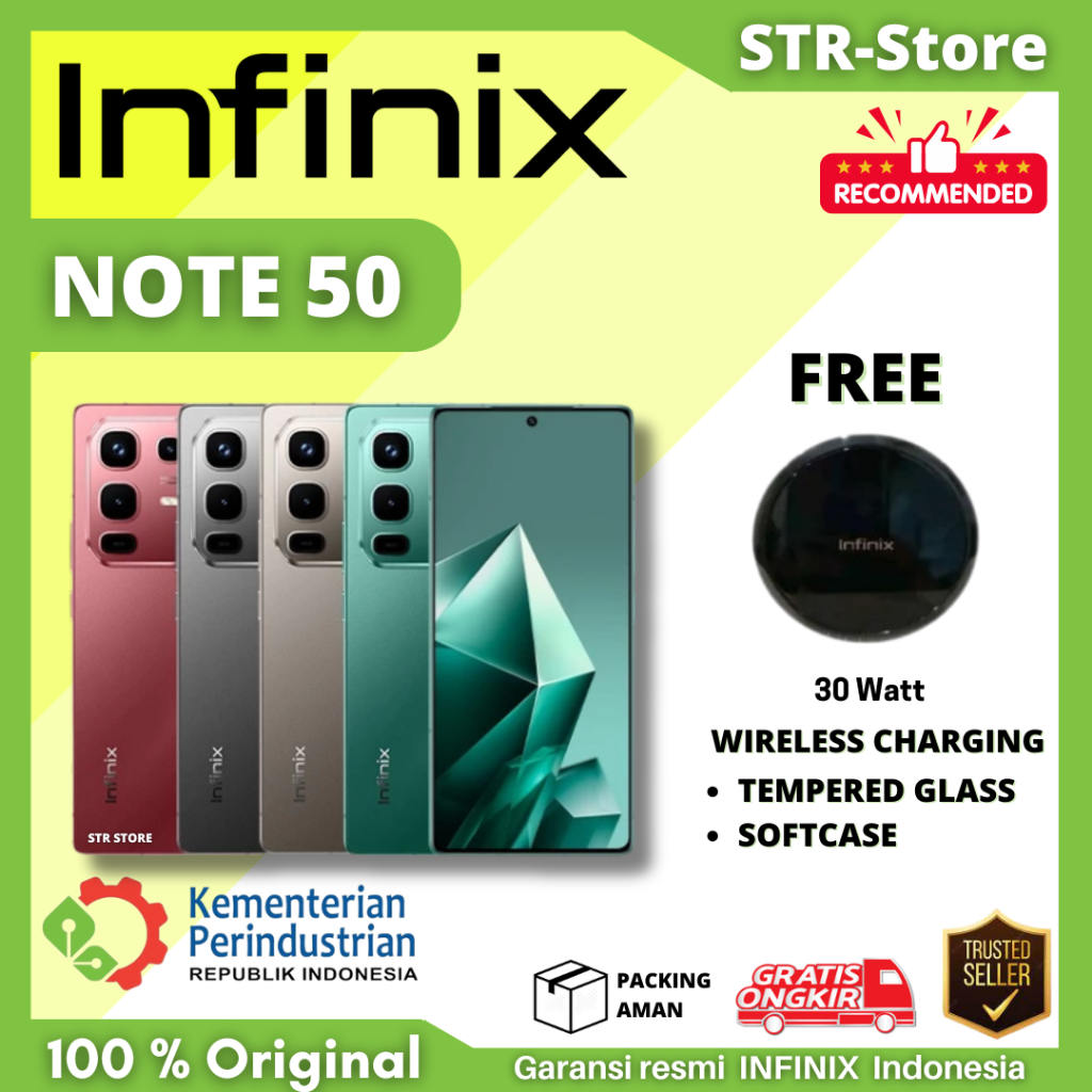 INFINIX NOTE 50 8/256 GB SMARTPHONE GARANSI RESMI INFINIX NFC NOTE 50 RAM 8 + 8 GB - INFINIX NOTE 50