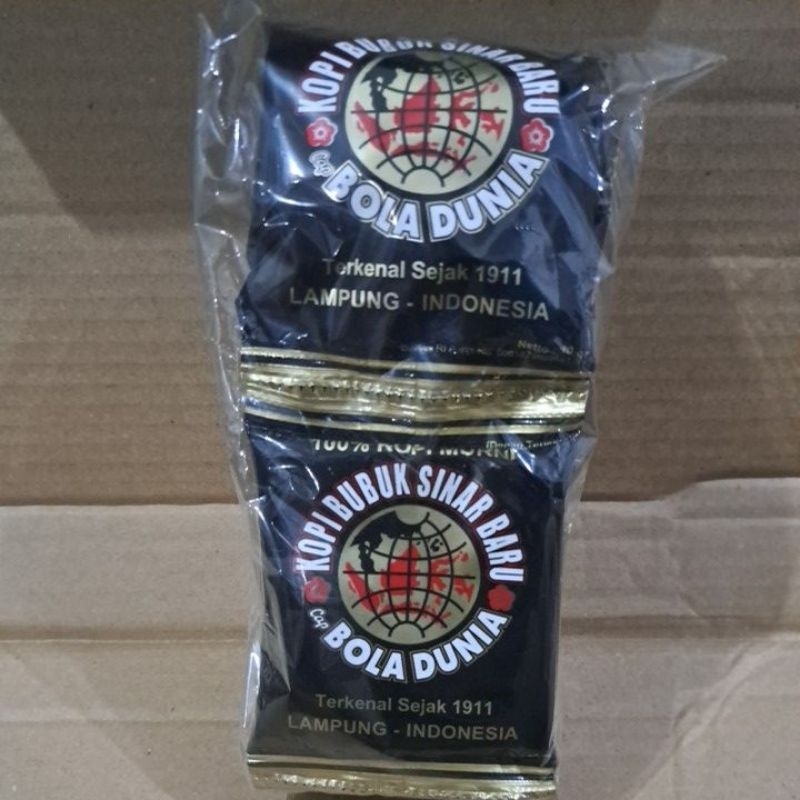 

kopi bola dunia original 100% kemasan sachet tanpa gula 1pak isi 10