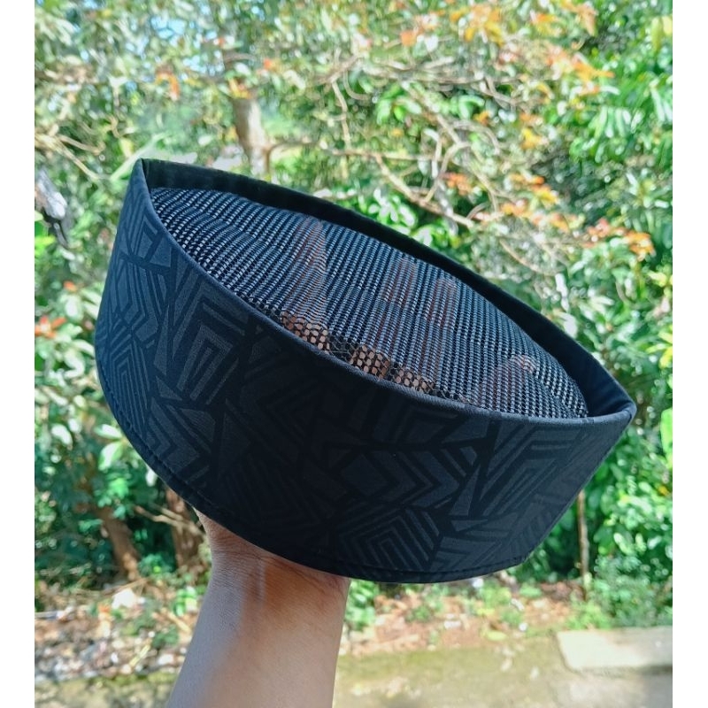 Peci songkok hitam motif sultan embos premium terbaru termurah terlaris