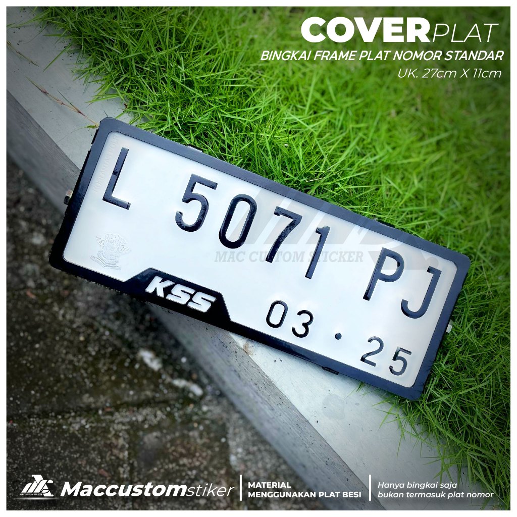BINGKAI FRAME PLAT NOMOR STANDART - COVER DUDUKAN PLAT NOMOR MOTOR BAHAN BESI