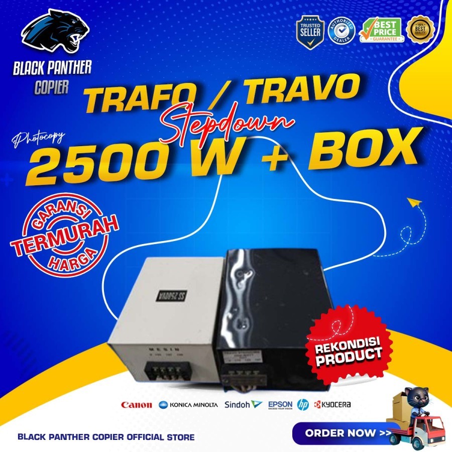 TRAFO / TRAVO STEPDOWN 2500 W + BOX HITAM ( TRAVO 2500 + BOX ) TRAVO SECOND
