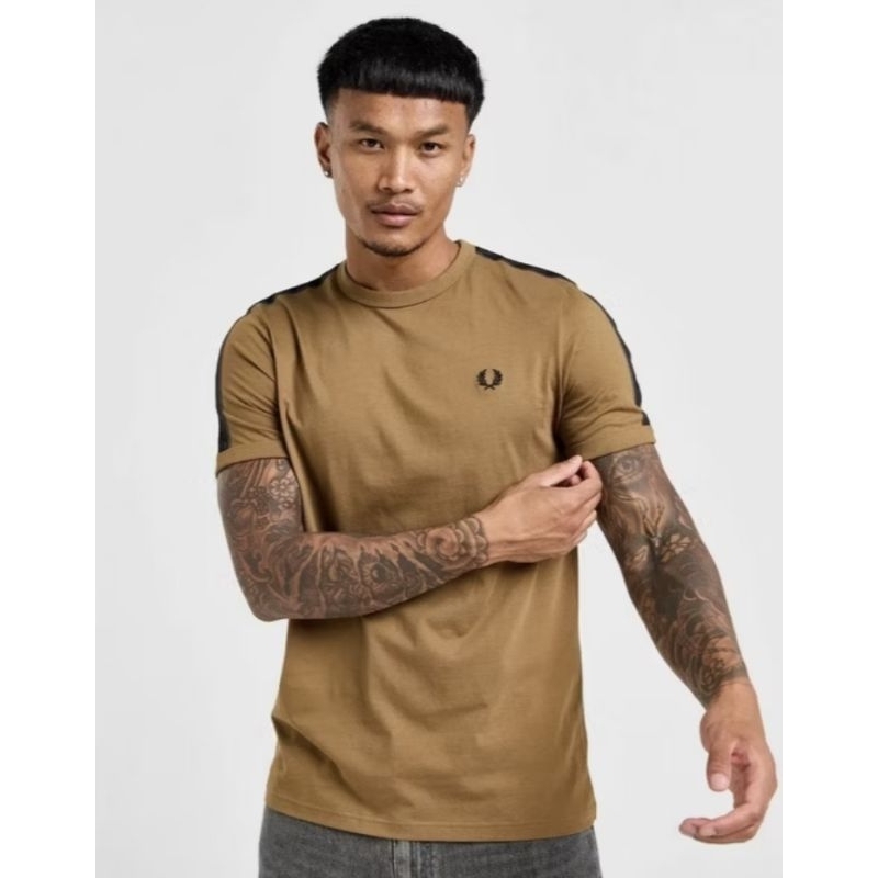 FRED PERRY RINGER TAPED BROWN ORIGINAL