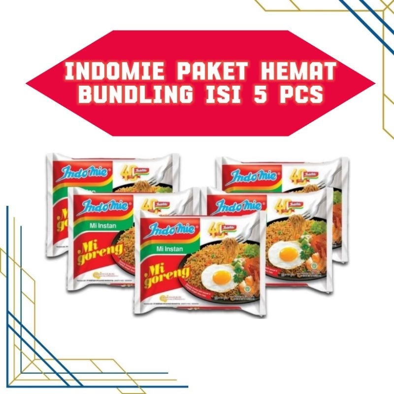 

(Paket hemat isi 5 pcs) indomie goreng original bundling promo