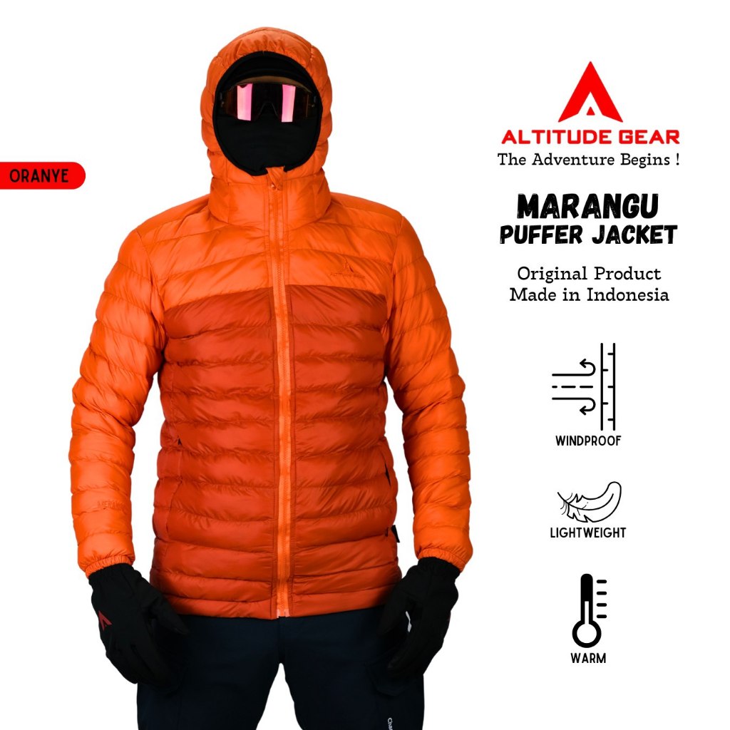 Jaket Gunung Dacron Puffer Gelembung Outdoor Pria Wanita Altitude Gear Marangu