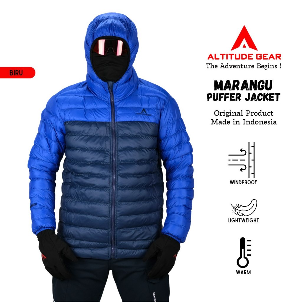 Jaket Gunung Dacron Puffer Gelembung Outdoor Pria Wanita Altitude Gear Marangu