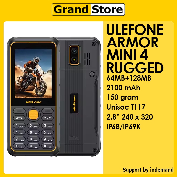 Ulefone Armor Mini 4 4G LTE 64MB/128MB 2100mAh Unisoc T117 2.8" 240 x 320 feature phone