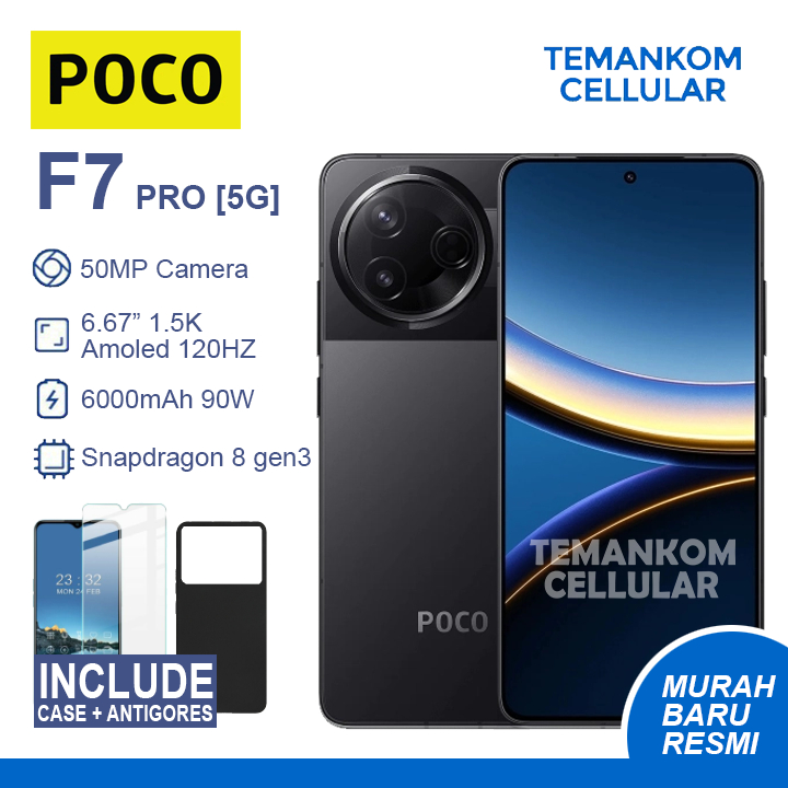 Poco F7 Pro 5G 24GB RAM 12+12 Extend 12/512 12GB 512GB Baru hp gaming GARANSI RESMI