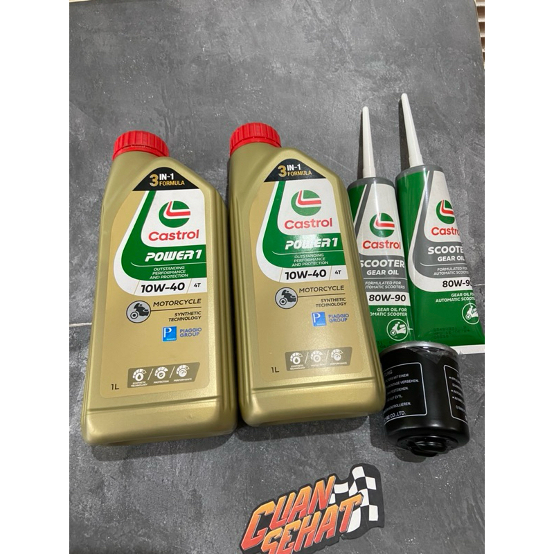 Paket Oli Mesin Castrol 1,3 L Vespa Sprint Primavera S LX GTS 3V IGET